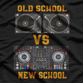 Old School DJ VS New School DJ Equipment Table T-Shirt