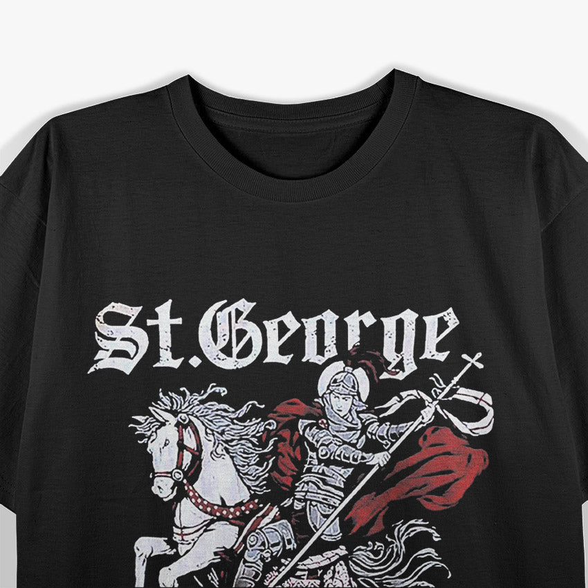 Medieval Knight vs Dragon Wall Art Print T-Shirt