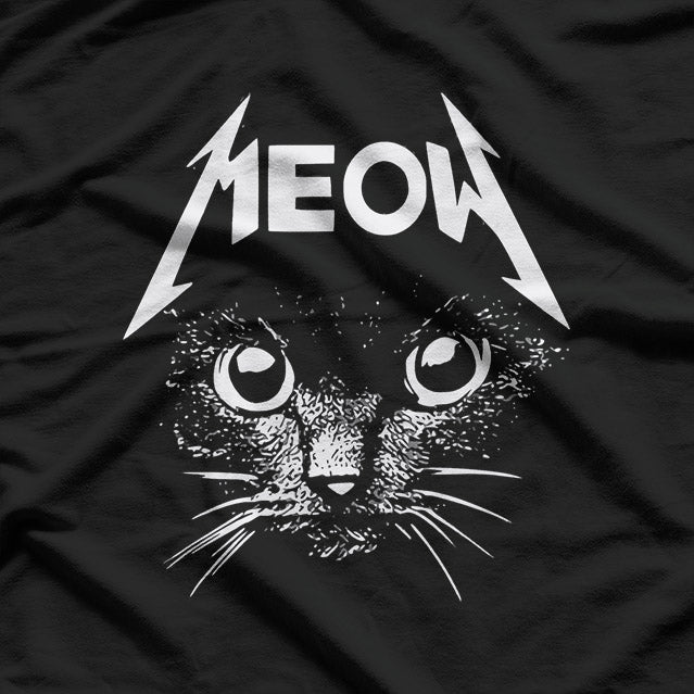 Meowtal – Black Cat Rocker Metalhead T-Shirt