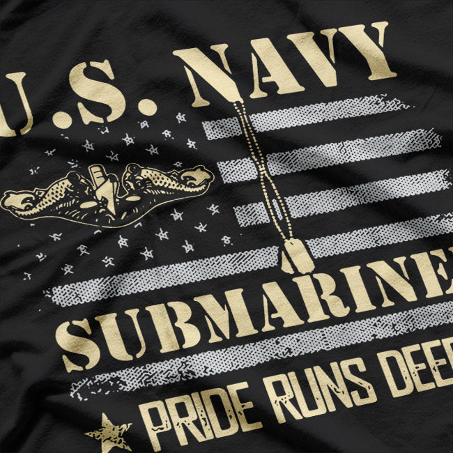 U.S. Navy Submariner – Pride Runs Deep Silent Service T-Shirt