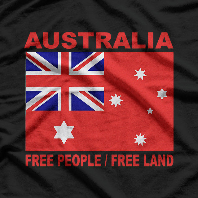 Vintage 1901 Australian Heritage Flag Print T-Shirt