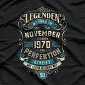 Legenden 1970: November Birthday Legends T-Shirt