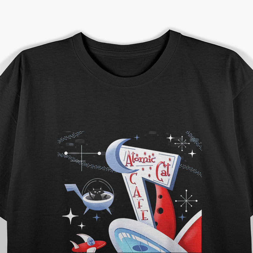 Atomic Cat Café: Purrfectly Retro T-Shirt