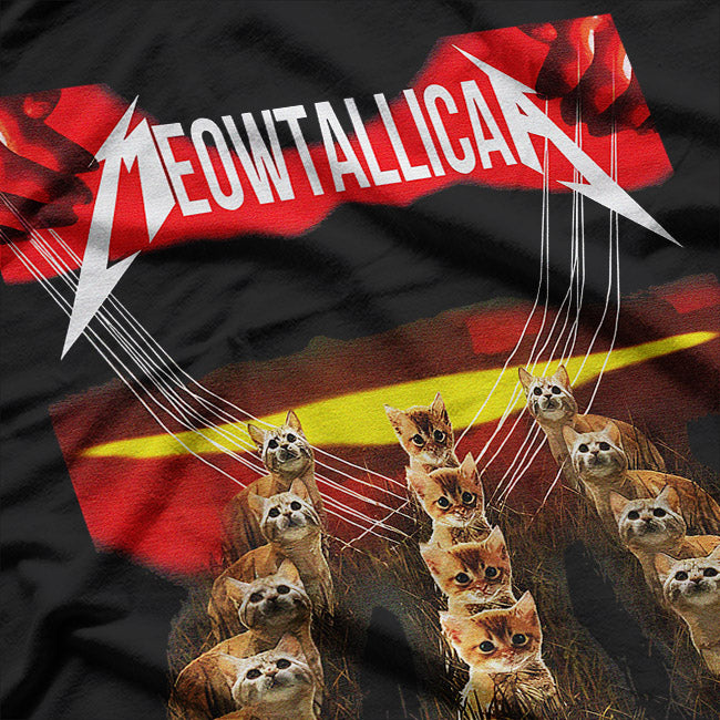 Meowtallica: Master of Paws – Funny Metal Cat T-Shirt