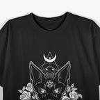 Sacred Geometry Wiccan Pagan Pentagram Cat Occult Art T-Shirt