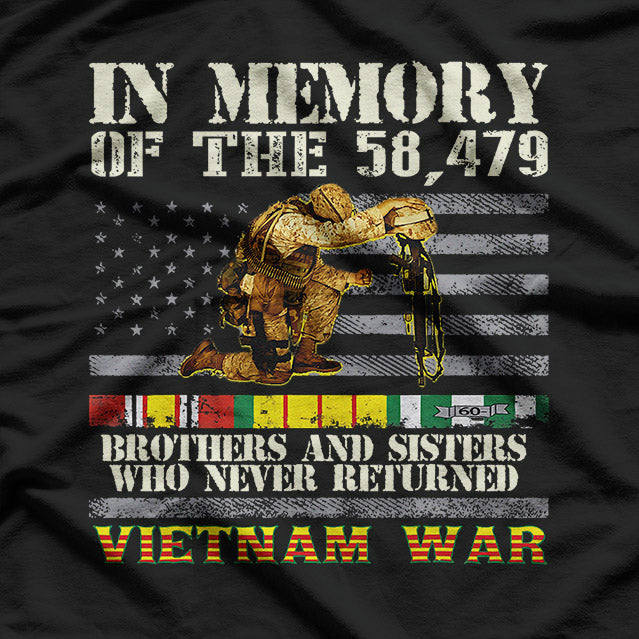 Vietnam War Veterans Memorial Day Honor the 58,479 T-Shirt