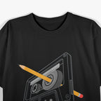 Cassette with Pencil: Retro Vibes T-Shirt