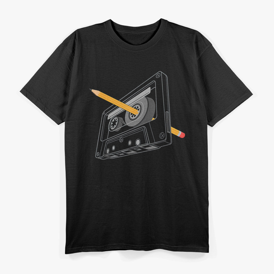Cassette with Pencil: Retro Vibes T-Shirt