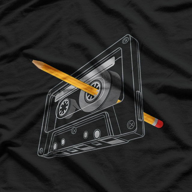Cassette with Pencil: Retro Vibes T-Shirt