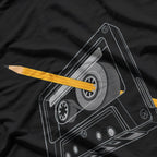 Cassette with Pencil: Retro Vibes T-Shirt
