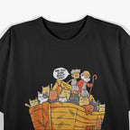 Noah's Ark Boat With Cats: Cute and Whimsical T-Shirt