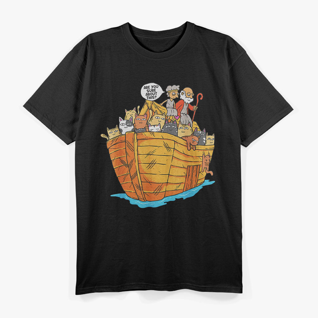 Noah's Ark Boat With Cats: Cute and Whimsical T-Shirt