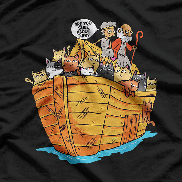 Noah's Ark Boat With Cats: Cute and Whimsical T-Shirt