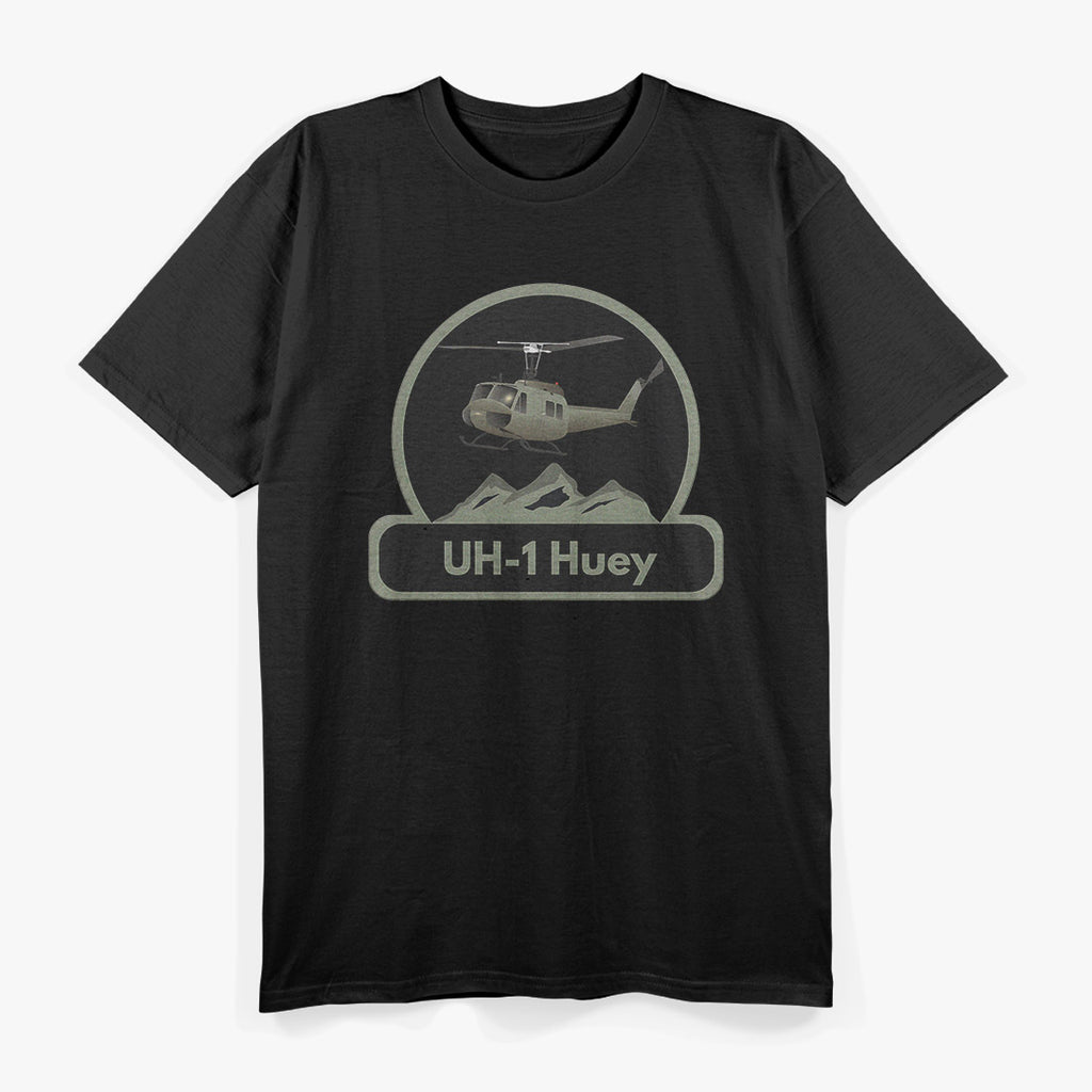 White Design UH-1 Huey Helicopter Veteran Military Gift T-Shirt