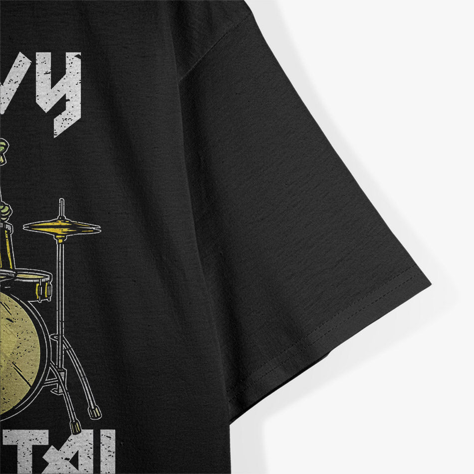 Heavy Meowtal Funny Death Metal Cat Rock Band T-Shirt