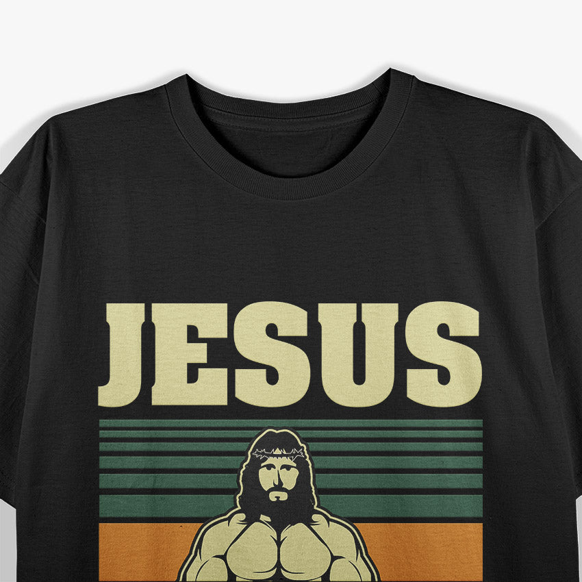 Jesus The Ultimate Deadlifter Funny Fitness T-Shirt