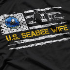 U.S. Seabee Wife: Strength, Love, Support T-Shirt
