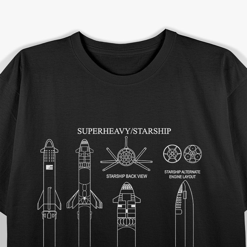 Starship SN15 – To The Moon Space Exploration Rocket T-Shirt