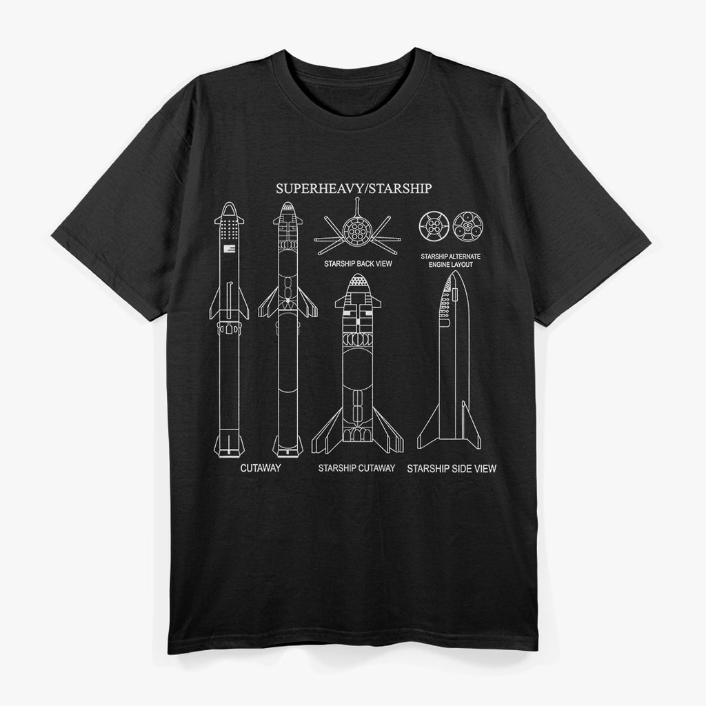 Starship SN15 – To The Moon Space Exploration Rocket T-Shirt
