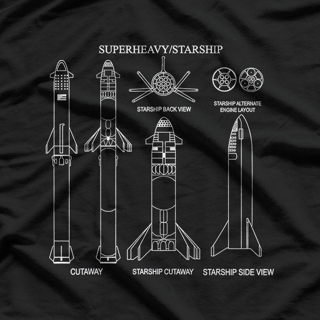 Starship SN15 – To The Moon Space Exploration Rocket T-Shirt