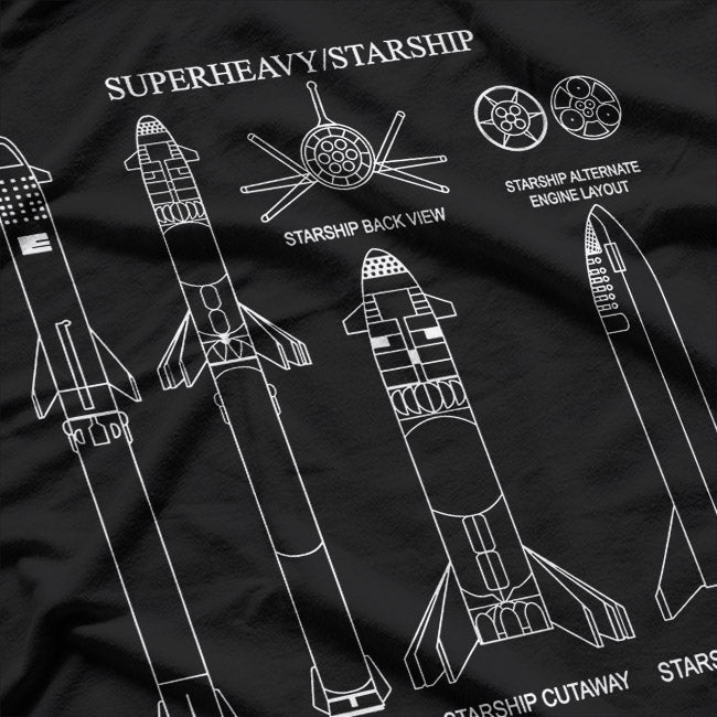 Starship SN15 – To The Moon Space Exploration Rocket T-Shirt