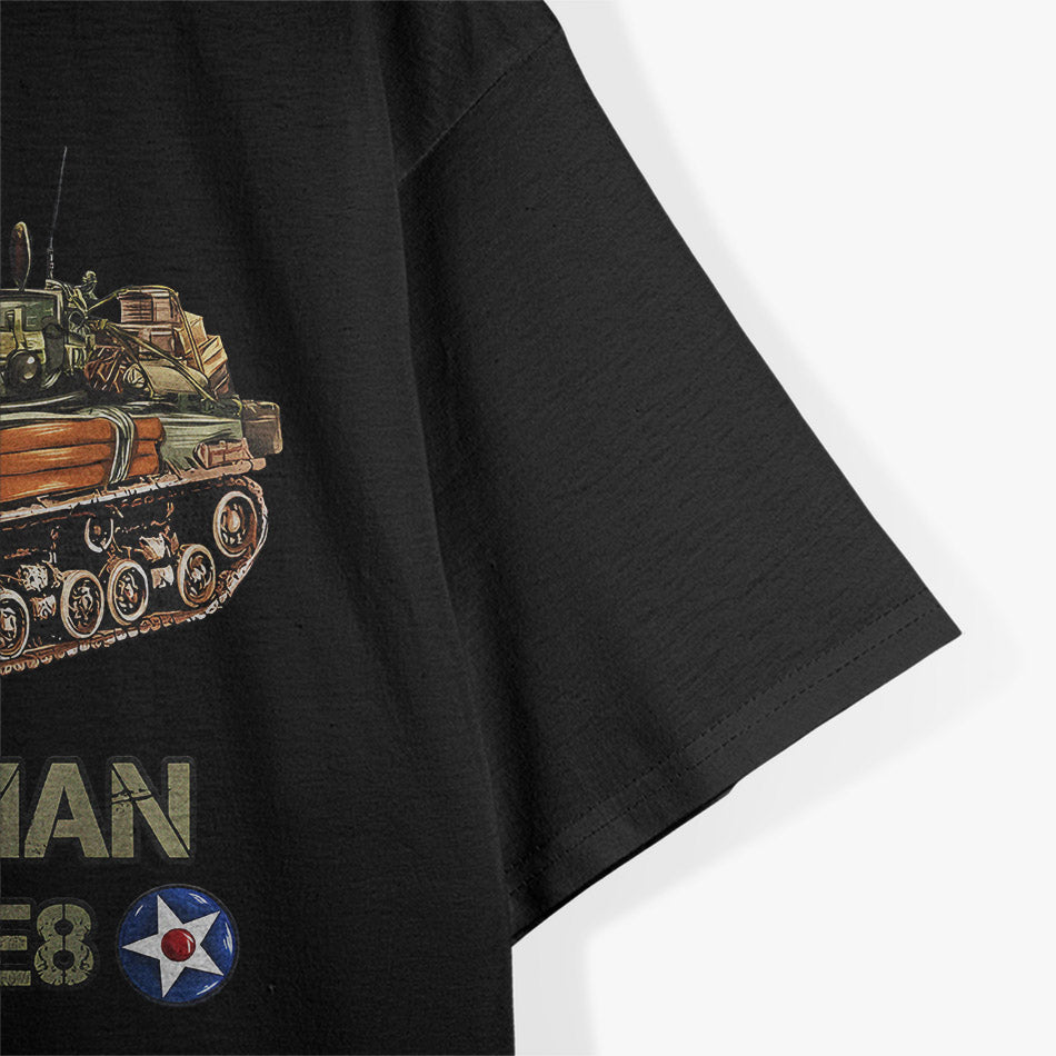 World War II American Tank M4 Sherman War Memorabilia T-Shirt