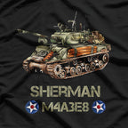 World War II American Tank M4 Sherman War Memorabilia T-Shirt