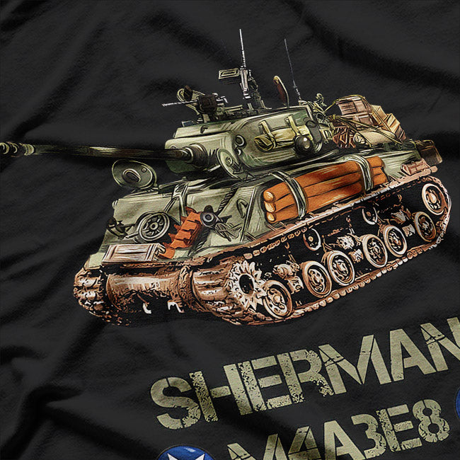 World War II American Tank M4 Sherman War Memorabilia T-Shirt