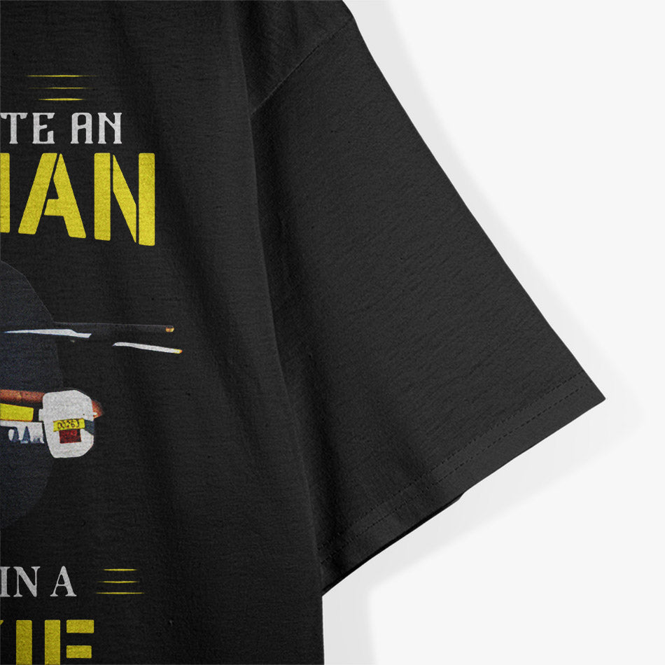 Never Underestimate an Old Man Who Flew in a Huskie T-Shirt
