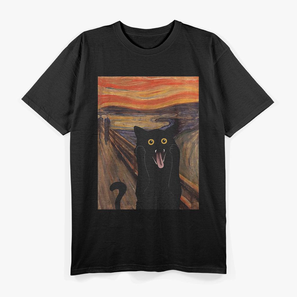 The Scream Parody – Munch Cats & Mice Funny Art Design T-Shirt