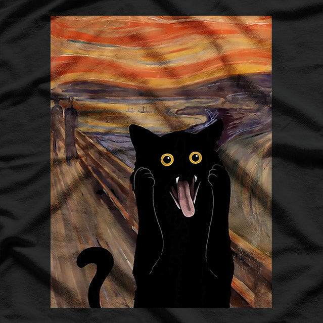 The Scream Parody – Munch Cats & Mice Funny Art Design T-Shirt