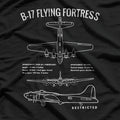 World War II B-17 Bomber Military History Warplane T-Shirt
