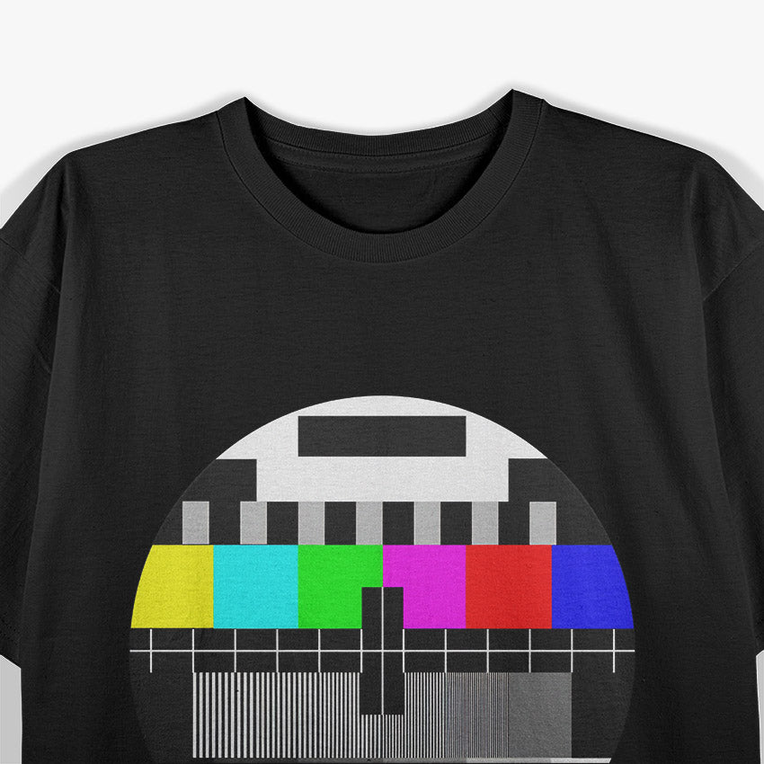 Retro 90s TV Test Pattern Color Bars Vintage T-Shirt