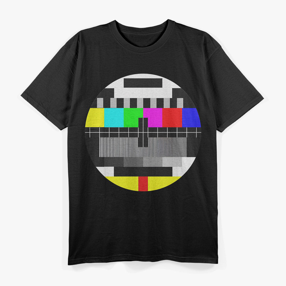 Retro 90s TV Test Pattern Color Bars Vintage T-Shirt