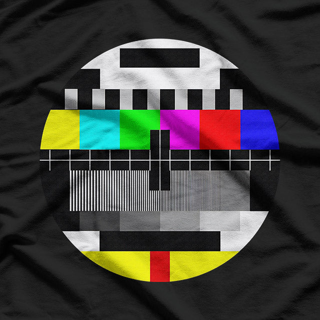 Retro 90s TV Test Pattern Color Bars Vintage T-Shirt