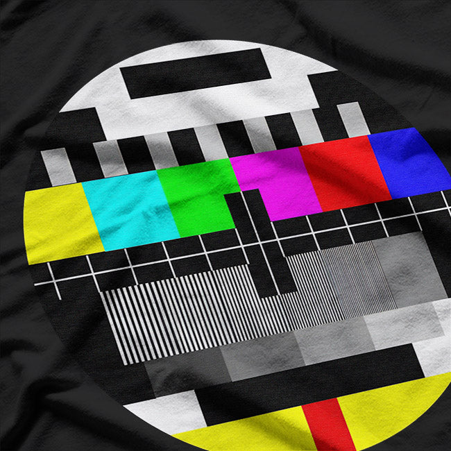 Retro 90s TV Test Pattern Color Bars Vintage T-Shirt