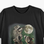 Three Raccoon Moons – Funny Trash Panda Cosmic Space Animal T-Shirt