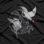 Dancing Cranes – Elegant Japanese Nature Art Gift Love T-Shirt