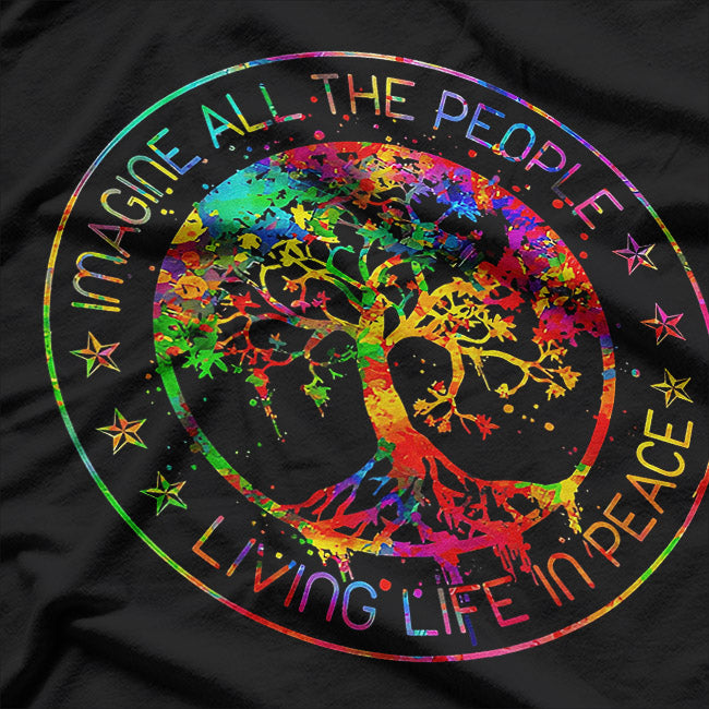 Imagine Peace – Hippie Inspired Retro T-Shirt