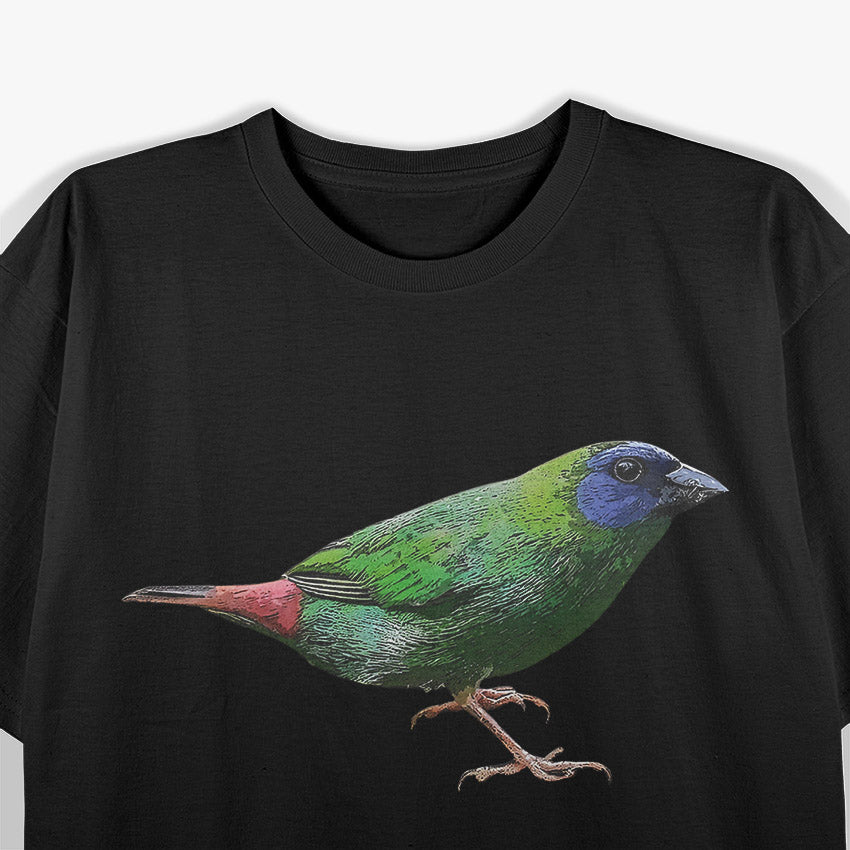 Vibrant Blue-Faced Parrot-Finch Pullover T-Shirt