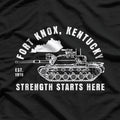 Fort Knox Kentucky Est. 1918: Strength Starts Here T-Shirt