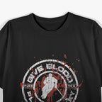 Give Blood Play Hockey Funny Ice Hockey Player Graphic T-Shirt