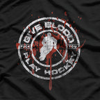 Give Blood Play Hockey Funny Ice Hockey Player Graphic T-Shirt