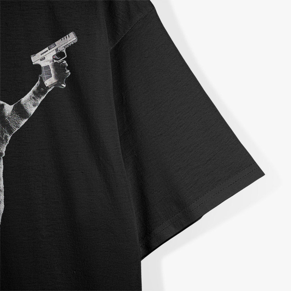 Cat with Gun: Fiercely Cute T-Shirt