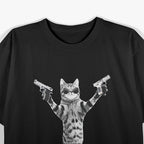 Cat with Gun: Fiercely Cute T-Shirt