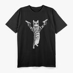 Cat with Gun: Fiercely Cute T-Shirt