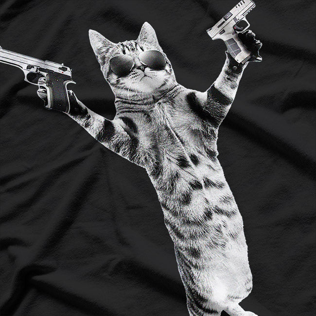 Cat with Gun: Fiercely Cute T-Shirt