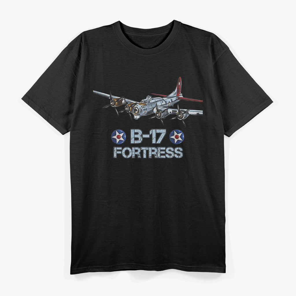 WW2 Aviation B-17 Bomber Military Pilot Veteran T-Shirt