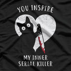 You Inspire My Inner Chaos Funny Mischievous Cat Lover Meme T-Shirt