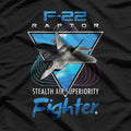 F-22 Raptor: Stealth Air Superiority Fighter T-Shirt
